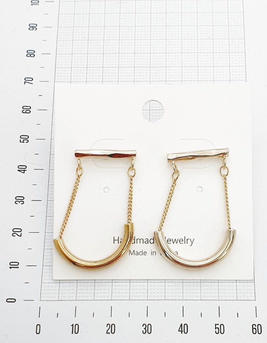 bohemian style gold dangle earrings trendy