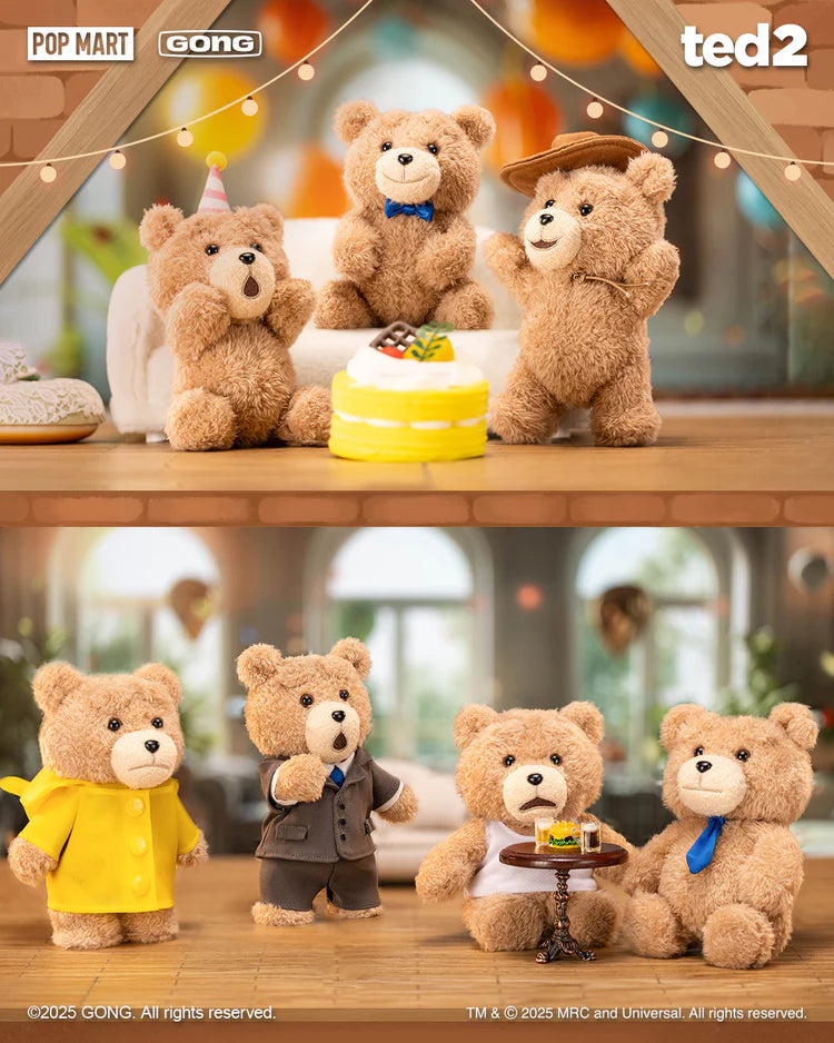 Ted2 シークレット POPMART Teddy Bear POPMART TED2 Plush Pendent Blind Box – www.cutecrushco.com