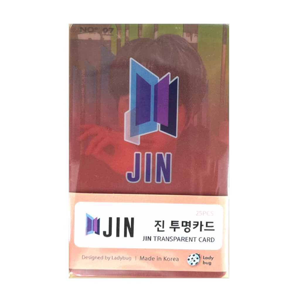Kpop BTS Jin Transparent Photo Cards (Pack of 25) – Collectible
