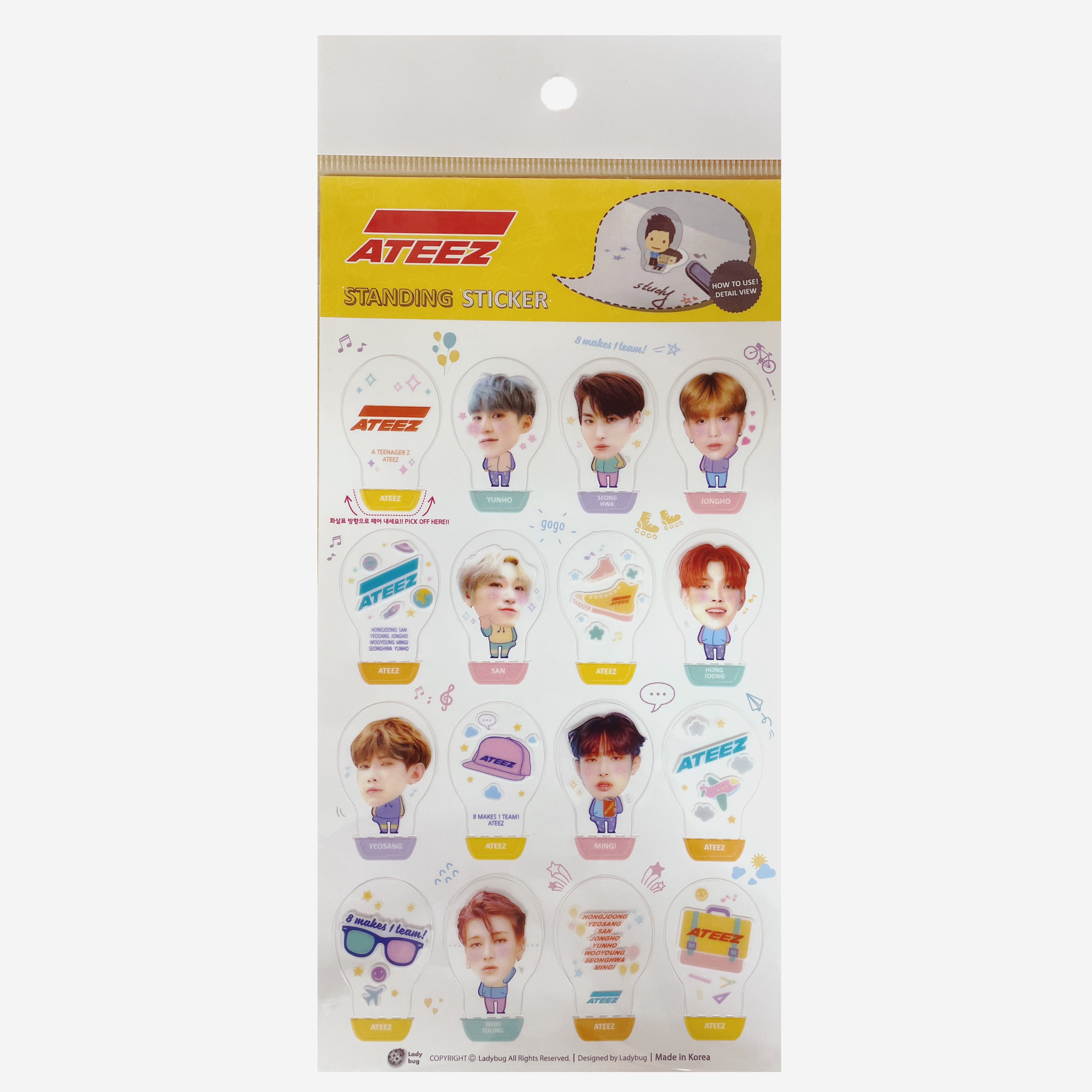 Kpop Standing Sticker - Ateez – www.cutecrushco.com