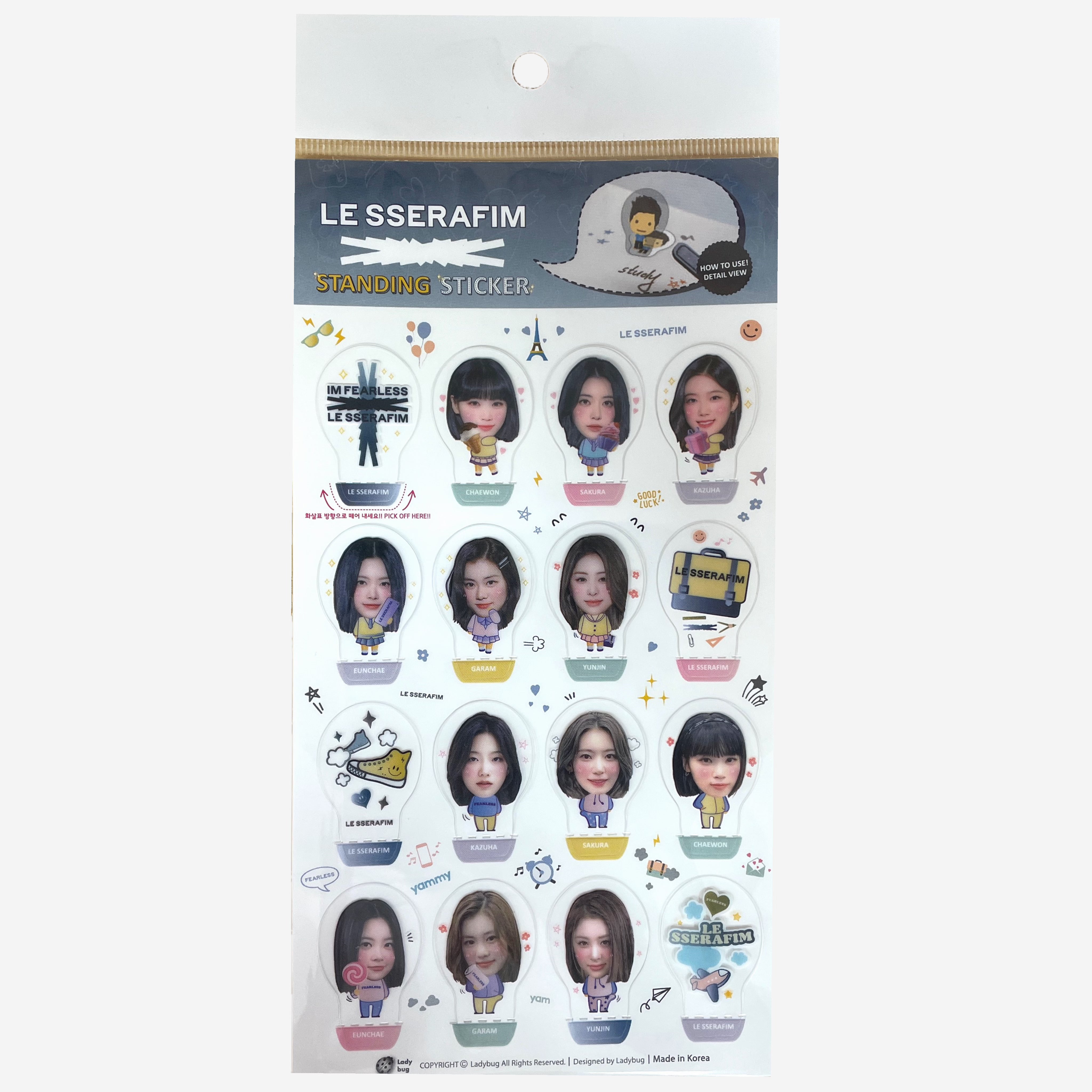 Kpop Standing Sticker - Le Sserafim – www.cutecrushco.com