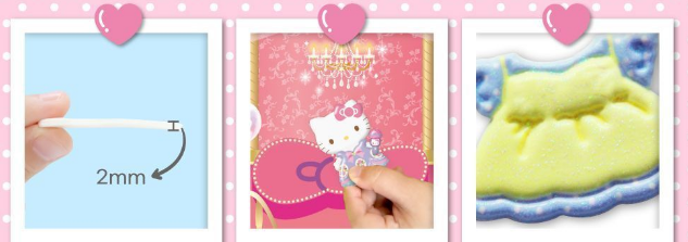 cute hello kitty castle stickers puffy decorate