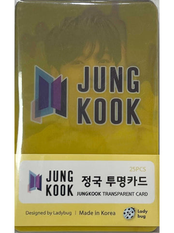 Kpop Transparent Photo Cards-BTS Jungkook JIHA