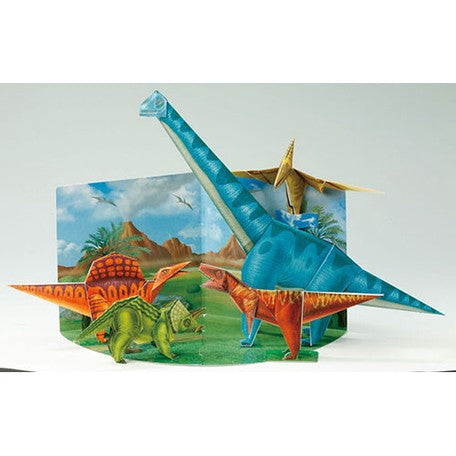 Dinosaur Origami Folding Paper Craft www.cutecrushco.com