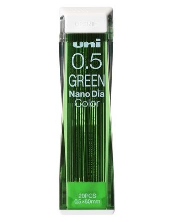 Uni Nano Dia Color Lead 0.5 Green Uni