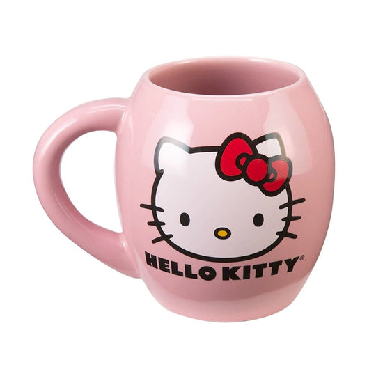 Sanrio Hello Kitty 18 Ounce Oval Pink Ceramic Mug www.cutecrushco.com