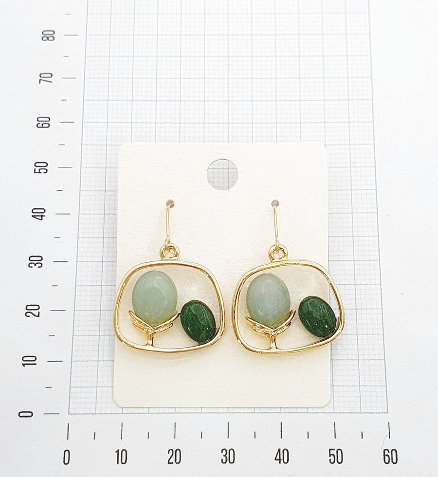 emerald green earrings