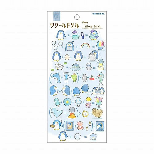 Kamio Japan Stickers - Blue Penguin