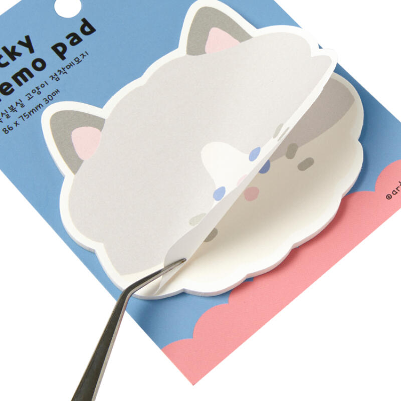 Fluffy Cat Sticky Memo Pad