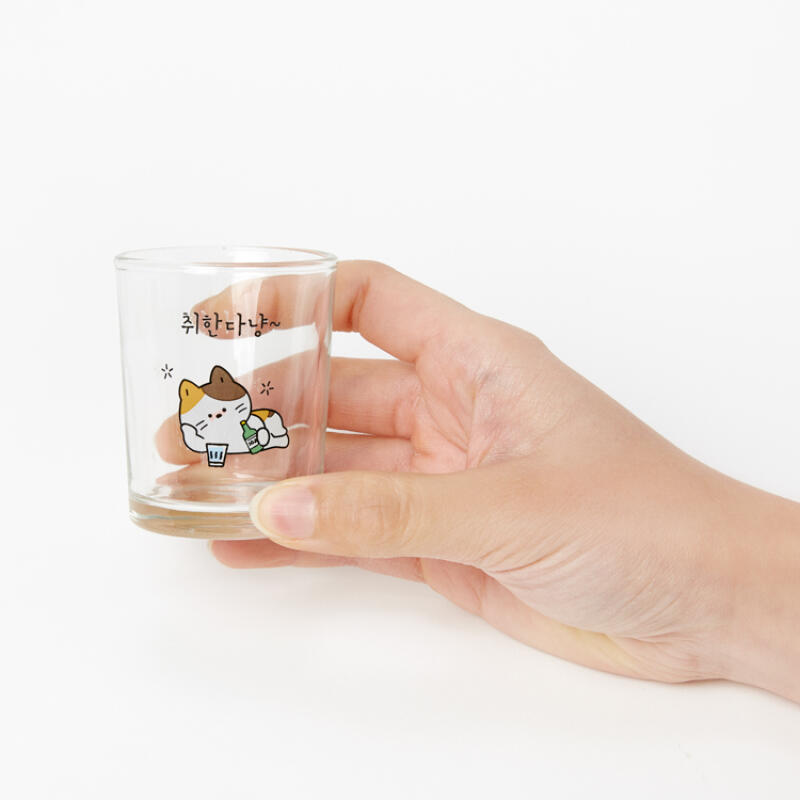 Soju Shot Glass Set 2pcs - Drunken Cats www.cutecrushco.com