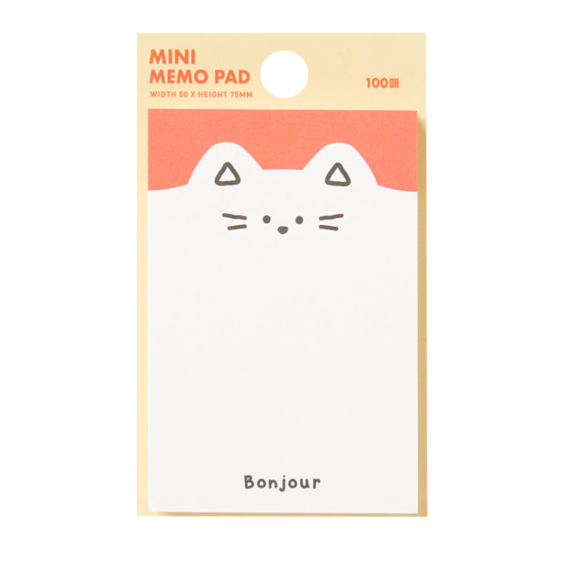 Bonjour Red Cat Mini Sticky Memo