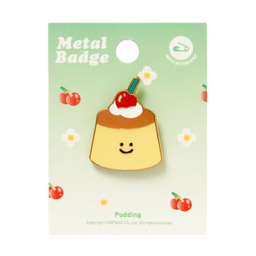 pudding metal badge