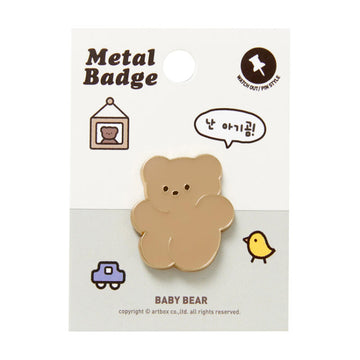 Artbox Baby Bear Metal Pin Badge