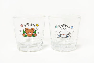 Artbox Korean Soju Shot Glass 2pcs Set Drunken Bunny & Bear