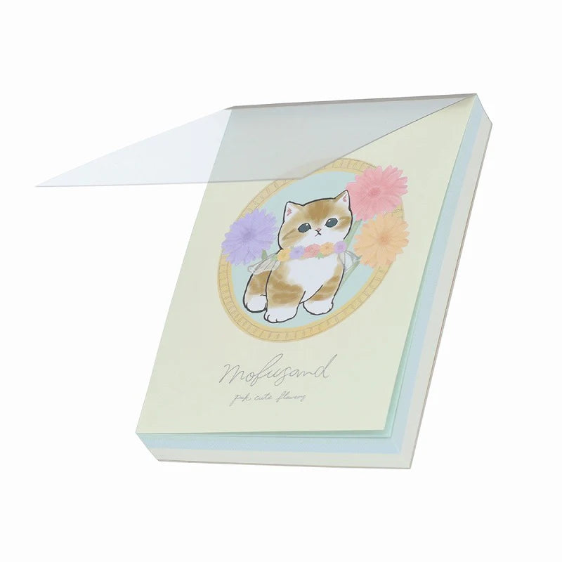 Japan Mofusand Mini Notepad - Brown Cat / Flora