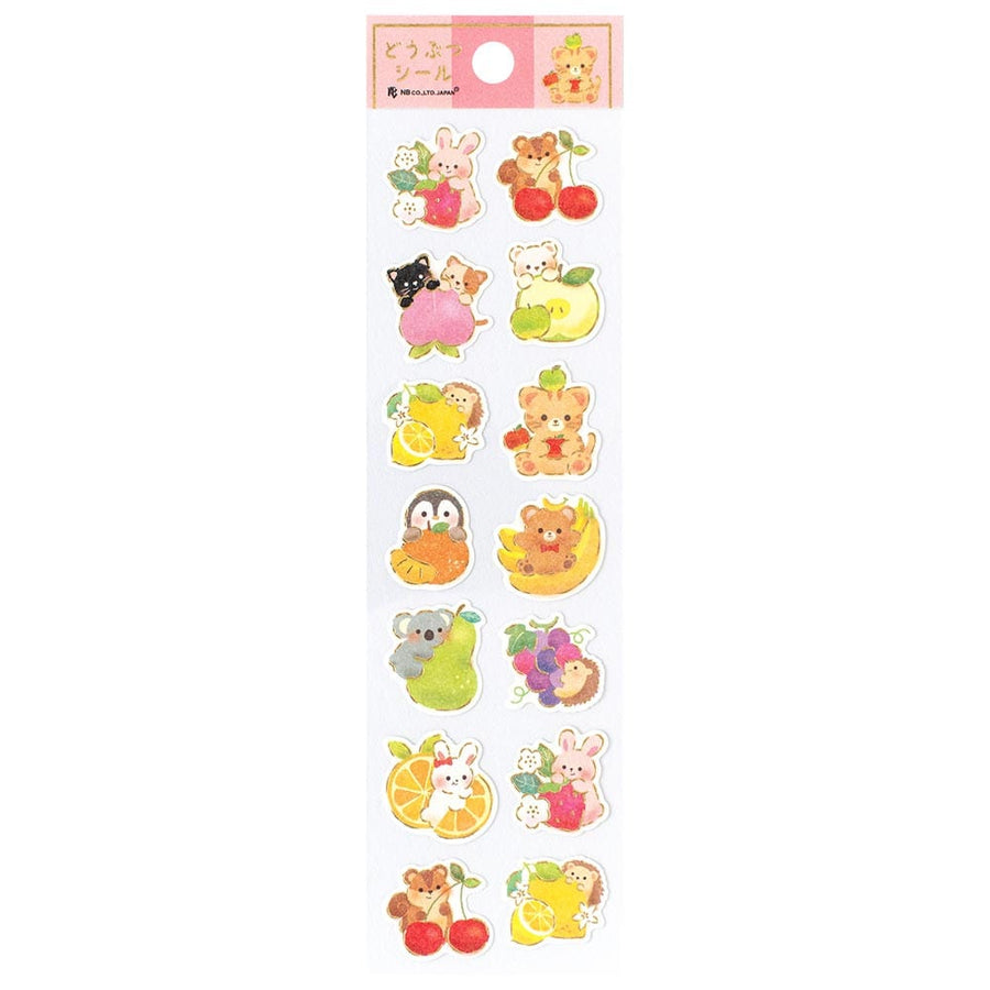 animal fruit stickers