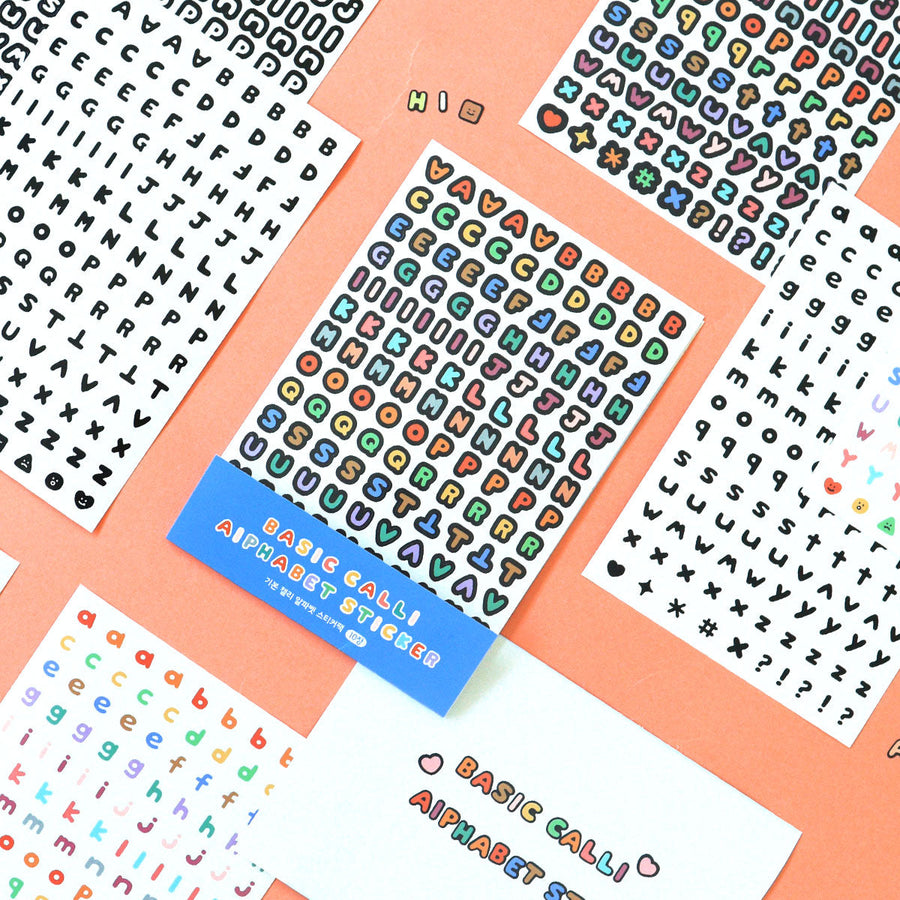 Basic Calli Alphabet Sticker 10 Sheets