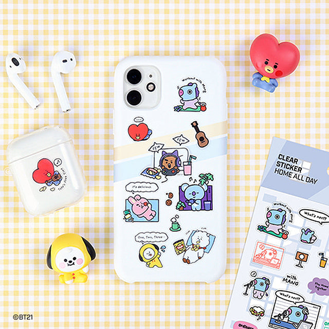 BT21 Clear Sticker Home All Day