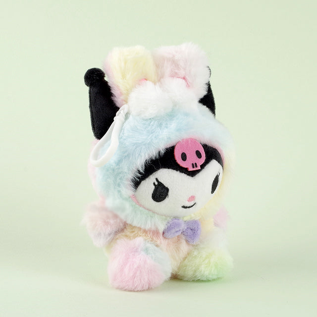 Sanrio Kuromi Plushie with Hook for Backpack, Bags 5.11 Inch Cotton Candy Edition Cheonyu