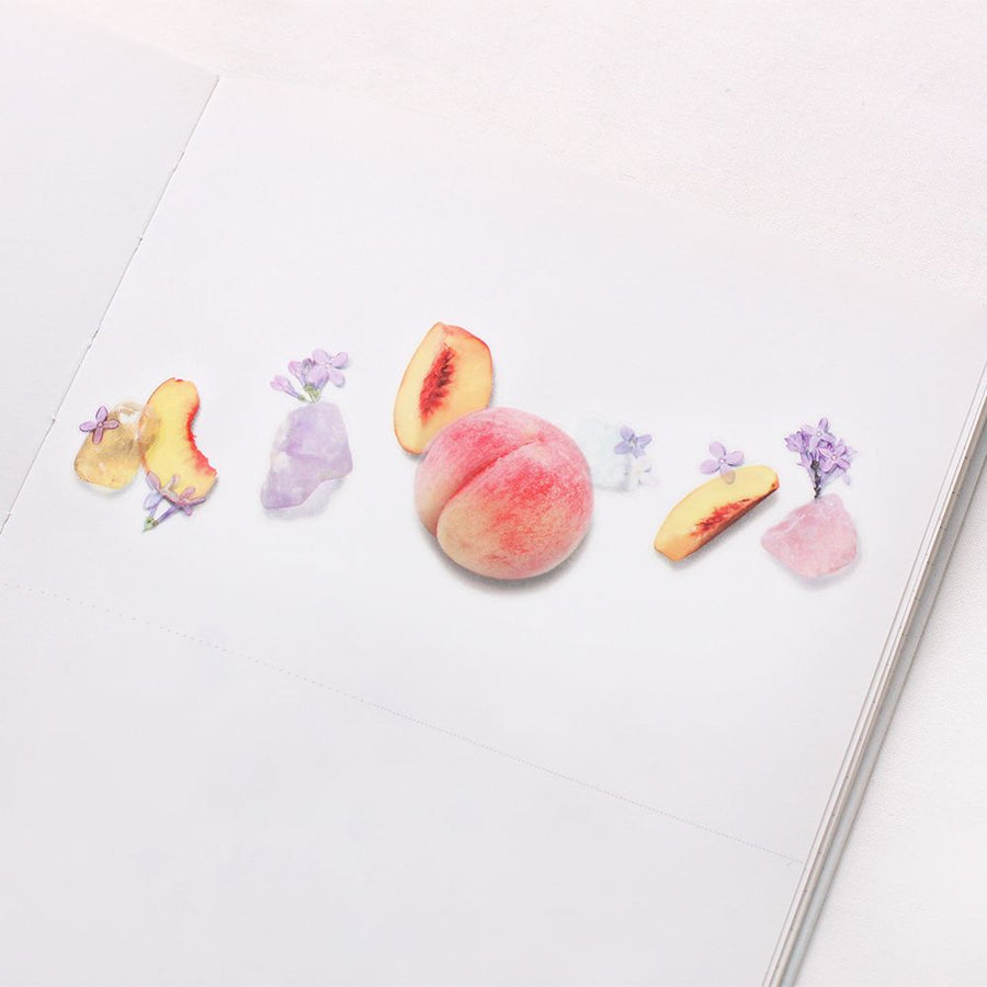 photo card peach stickers 