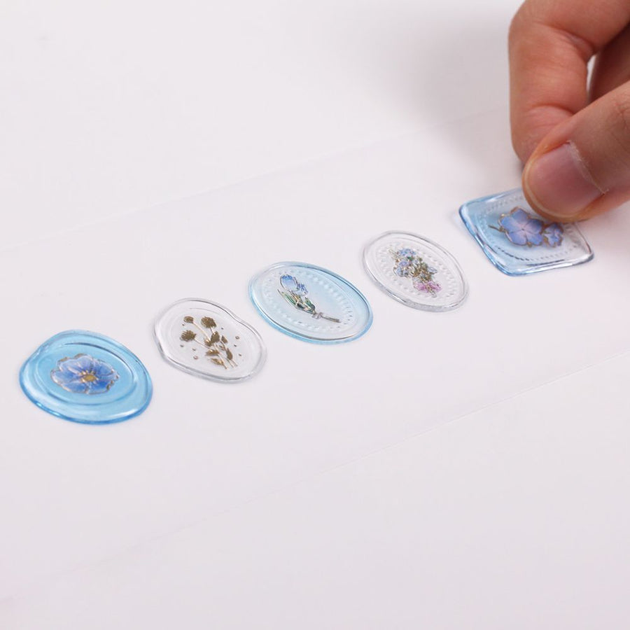Wax Seal Sticker - Pure Blue Cheonyu