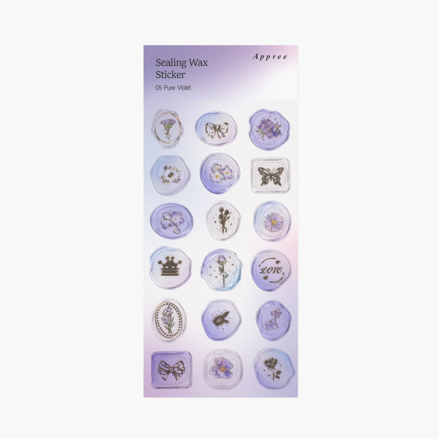 cute sealing wax sticker pure violet