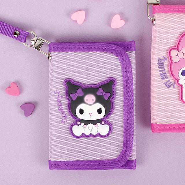 Kuromi Cute 3-Fold Necklace Wallet