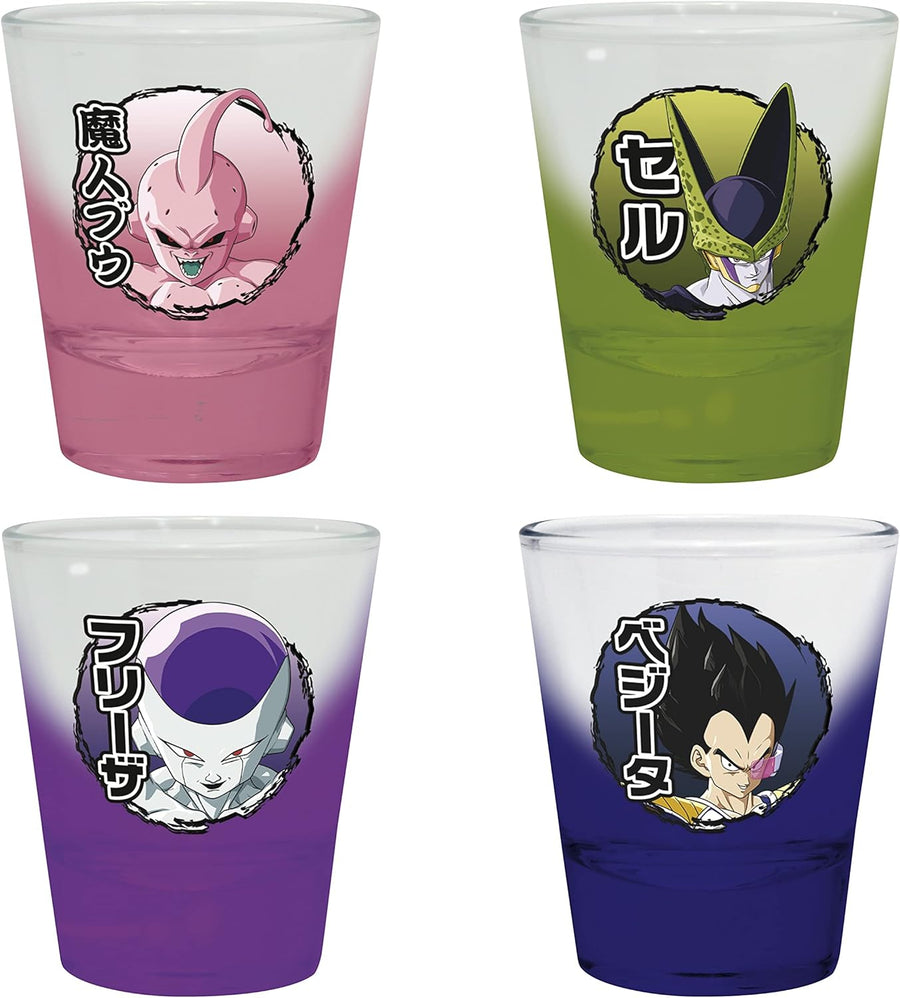 dragonballz villian shot glasses