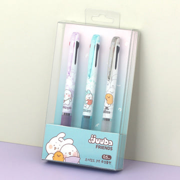 Jjuba Ultra Low Viscosity 3-Color Ballpoint Pen 0.5mm (Set of 3)