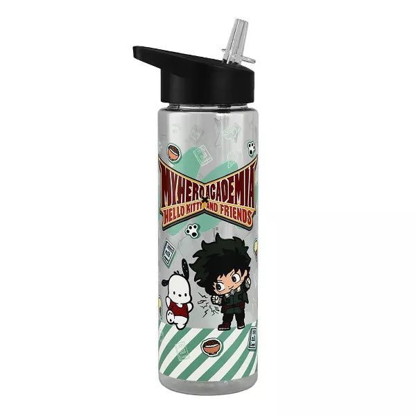 Sanrio Hello Kitty X My Hero Academia Deku and Pochacco 24 oz UV Printing Single Wall water bottle www.cutecrushco.com