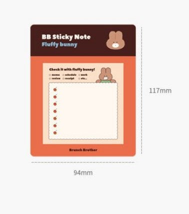 Romane Sticky Memo Notes Ver 2 - Brunch Brother – www.cutecrushco.com
