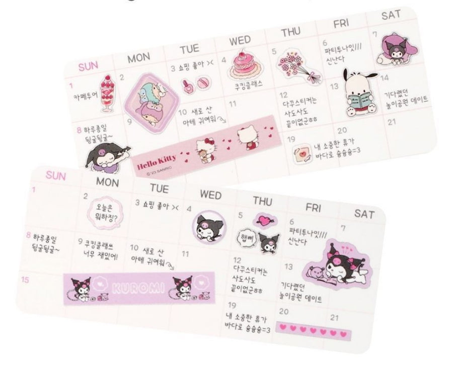 calender decoration sanrio stickers