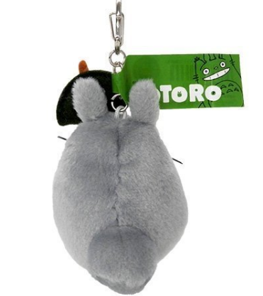 fluffy totoro keychain purse backpack