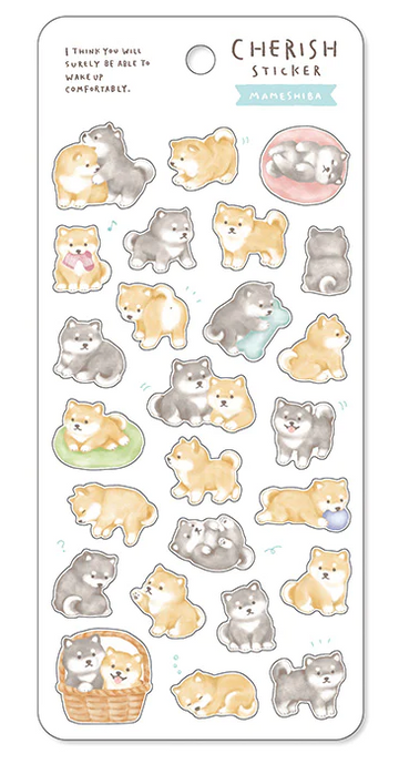 mind wave mame shiba dog stickers kawaii