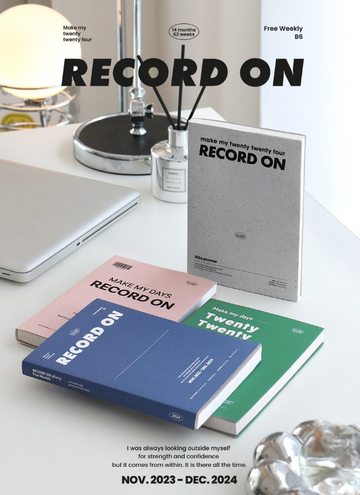 record on 2024 weekly planner book
