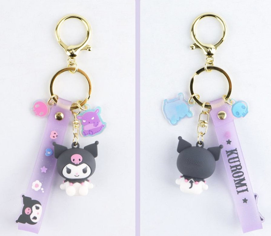 Sanrio Kuromi Figure Keyring Keychain