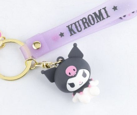 Sanrio Kuromi Figure Keyring Keychain