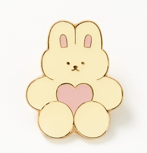 Artbox Heart Rabbit Metal Badge