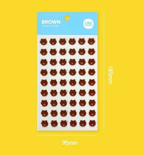 Line Friends Epoxy Sticker_Brow CY