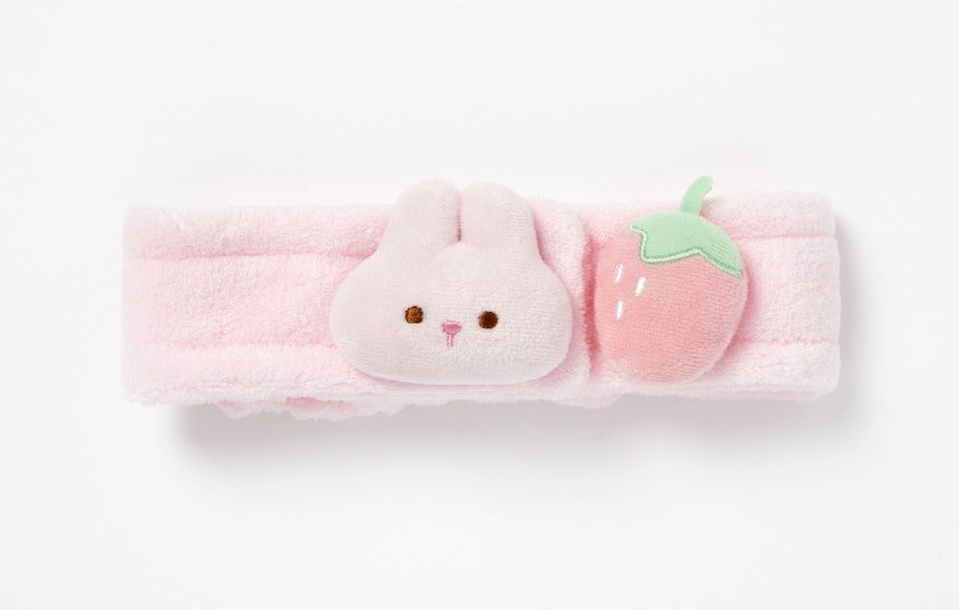 Beauty Facial Adjustable Headband - Strawberry Rabbit