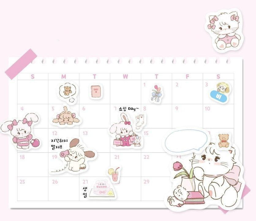 Miko Characters Calendar Stickers - Weekend