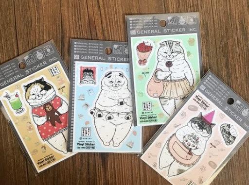 japanese cat stickers