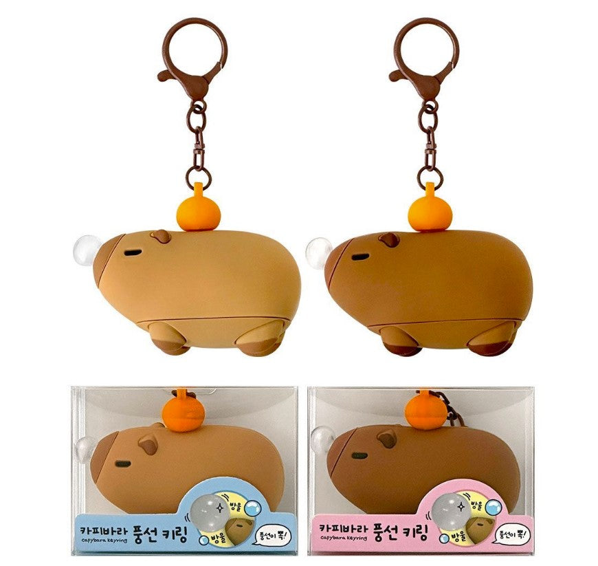 Capybara Balloon Keyring