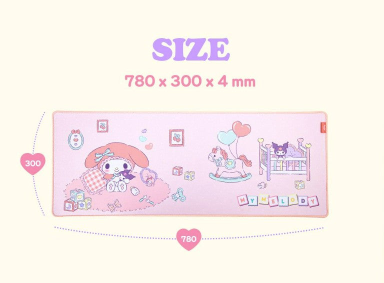 Sanrio Playtime Wide Desk Mouse Pad