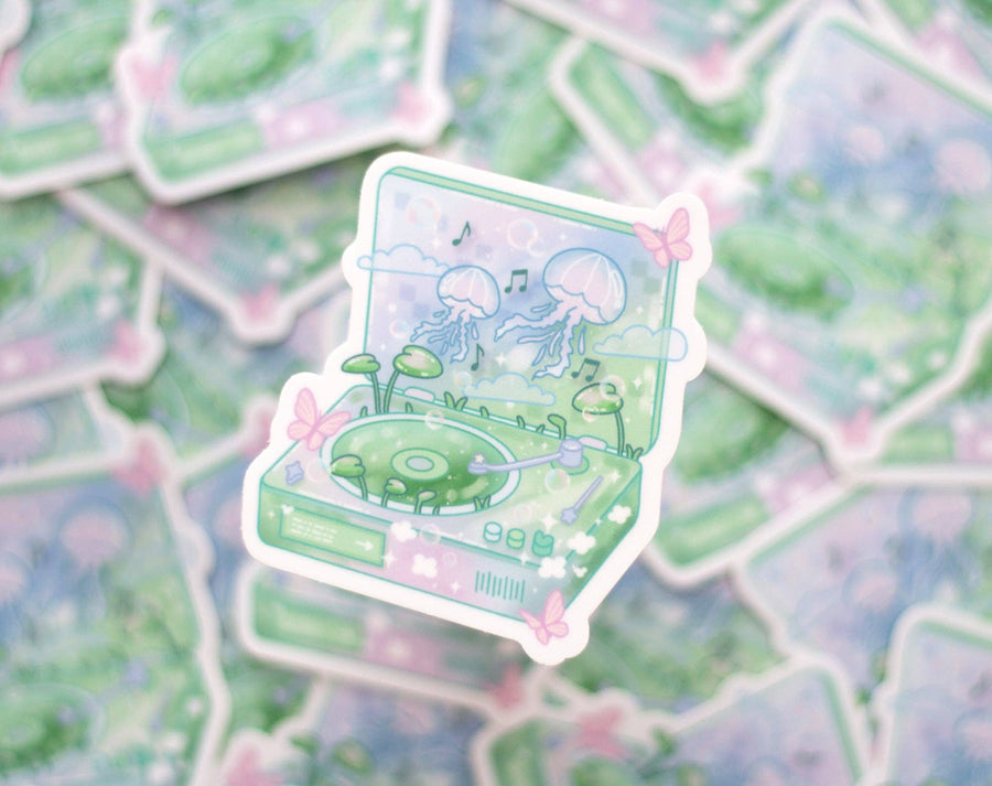 Record Player Sticker – www.cutecrushco.com