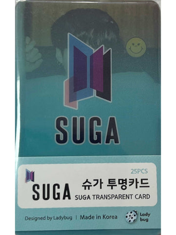 Kpop Transparent Photo Cards-BTS Suga JIHA