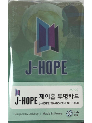 Kpop Transparent Photo Cards-BTS J-Hope JIHA