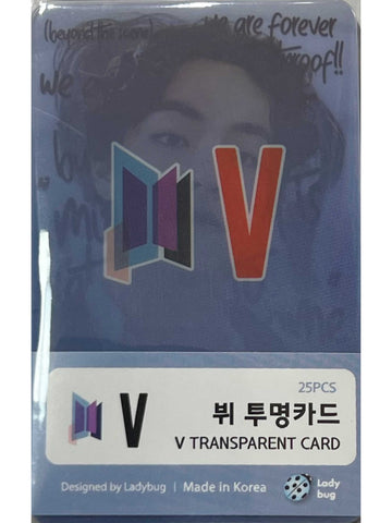 Kpop Transparent Photo Cards-BTS V JIHA