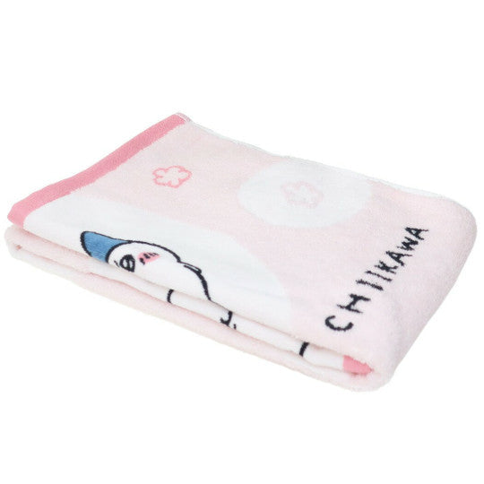 Japan Chiikawa Face Towel - Chiikawa & Hachiware & Rabbit : Happy Light Pink