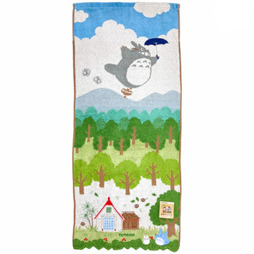 Japan Ghibli Embroidery Face Towel - My Neighbor Totoro : Walk In Sky